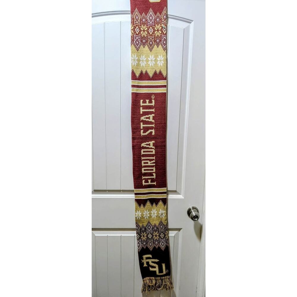 Florida State Seminoles Knit Garnet And Gold Scarf FSU Game Day Apparel 68" NCAA